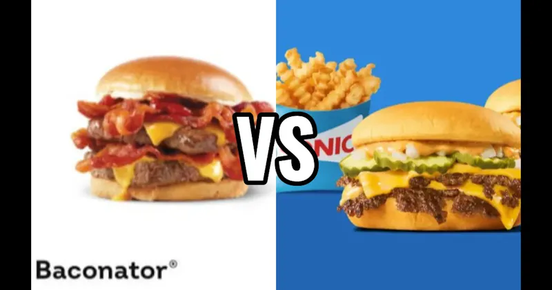  Wendy’s Baconator vs. Sonic Drive-In SONIC Cheeseburger