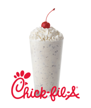 Chick-fil-A Cookies & Cream Milkshake