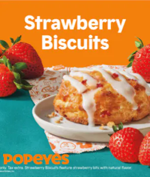 Popeyes Strawberry Biscuit