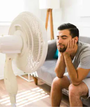 Sitting in Front of a Fan